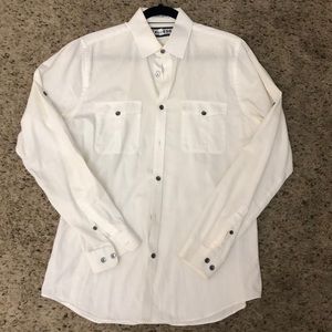 Mens M Express Extra Slim Fit White dress shirt